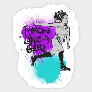 Throw Like A Girl Sticker